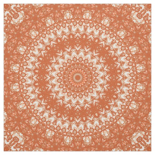 Orange Mandala. Stoff (Muster)