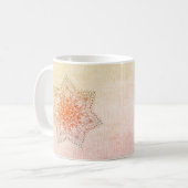 Orange Mandala Tasse (Vorderseite Links)