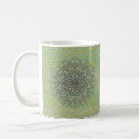 Orange Mandala Tasse (Links)