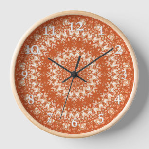 Orange Mandala. Uhr
