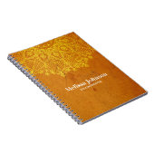 Orange Mandala Yoga Meditation Custom Notizblock (Rechte Seite)