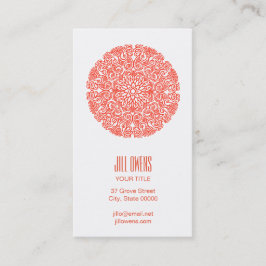 Orange Mandala Yoga Studio Business Cards Visitenkarte