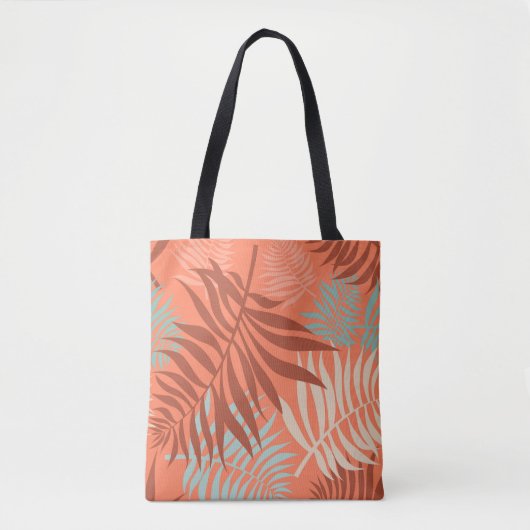 Orange Mandarine Blätter Tasche (Vorderseite)