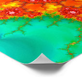 Orange Mandelbrot-Menge Zoom Poster (Ecke)