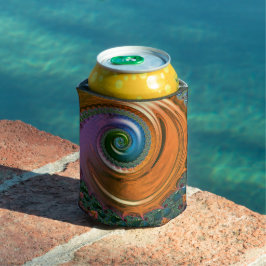 Orange Mandelbrot Swirl Dosenkühler