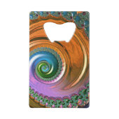 Orange Mandelbrot Swirl Flaschenöffner (Rückseite)