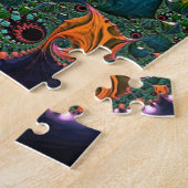 Orange Mandelbrot Swirl Jigsaw Puzzle (Seite)