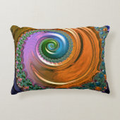 Orange Mandelbrot Wirbel Accent Cushion Dekokissen (Vorderseite)