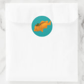 Orange Mangrove Jack Runder Aufkleber (Tasche)