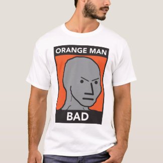 Orange Mann-Schlechtes T-Shirt
