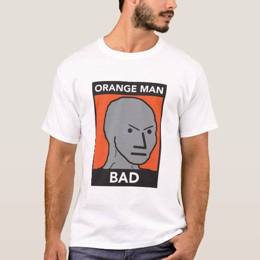 Orange Mann-Schlechtes T-Shirt (Vorderseite)
