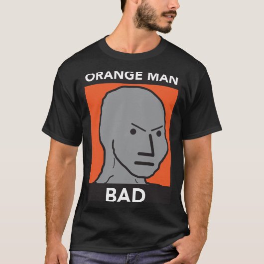 Orange Mann-Schlechtes T-Shirt (Vorderseite)