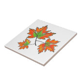 Orange Maple Leaf Fliese (Seite)