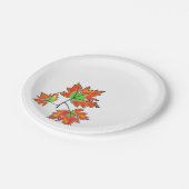 Orange Maple Leaf Pappteller (Schrägansicht)
