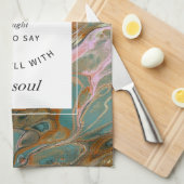 Orange Marble Christlich Hymne Küche Handtuch (Viertel Falte)