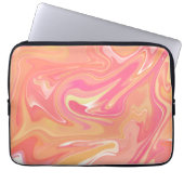 Orange Marble Laptop Case (Vorderseite)