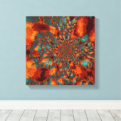 Orange Marble Leinwanddruck (Insitu (Holzboden))