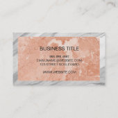 Orange Marble | Marmorgrenze Visitenkarte (Rückseite)