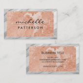 Orange Marble | Marmorgrenze Visitenkarte (Vorne/Hinten)
