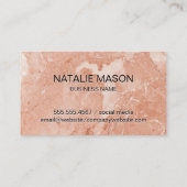 Orange Marble | Monogramm Visitenkarte (Rückseite)