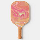 Orange Marble Pickleball Paddle (Rückseite)