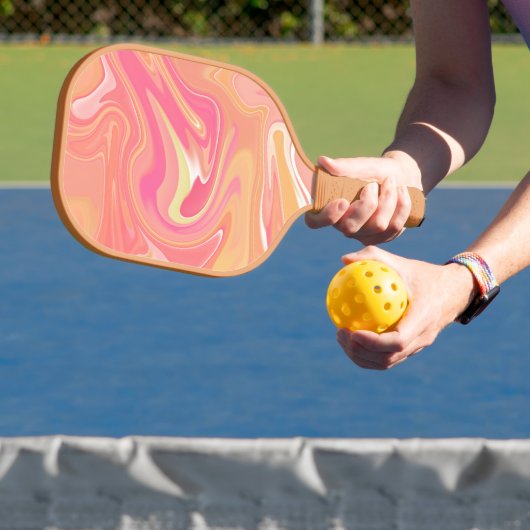 Orange Marble Pickleball Paddle (InSitu)