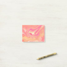 Orange Marble Post-its