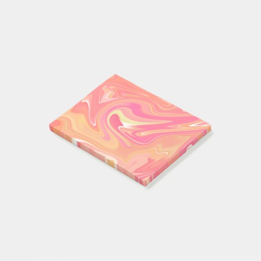 Orange Marble Post-its Post-it Klebezettel (angewinkelt)
