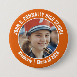 Orange Marching Band Foto High School Spirit Button