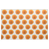 Orange Marigold Blume auf weißem Stoff (Fat Quarter (45,7 x 55,9 cm))