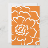 Orange Marigold Blume Floral Brautparty Einladung (Rückseite)
