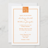 Orange Marigold Blume Floral Wedding Einladung (Vorderseite)