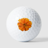 Orange Marigold Blume Golfball (Vorderseite)