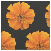 Orange Marigold Blume im schwarzen Hintergrund Stoff (Nahaufnahme)