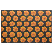 Orange Marigold Blume im schwarzen Hintergrund Stoff (Fat Quarter (45,7 x 55,9 cm))