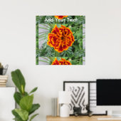 Orange Marigold Blume Poster (Heimbüro)