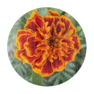 Orange Marigold Blume Schneidebrett