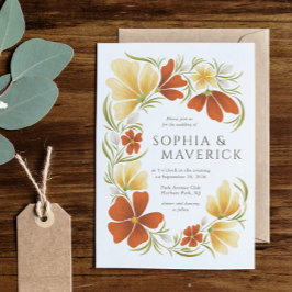 Orange & Marigold Bold - Einladung zur Hochzeitsfe