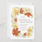 Orange & Marigold Bold - Einladung zur Hochzeitsfe (Vorderseite)