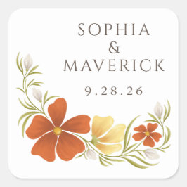 Orange & Marigold Bold Floral Sticker