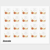 Orange & Marigold Bold Floral Sticker (Blatt)