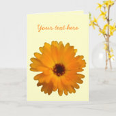 Orange Marigold Customizable Grußkarte Karte (Gelbe Blume)