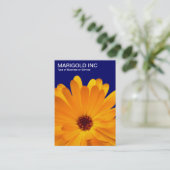 Orange Marigold - Deep Navy Blue Visitenkarte (Stehend Vorderseite)