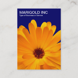 Orange Marigold - Deep Navy Blue Visitenkarte