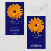 Orange Marigold - Deep Navy Blue Visitenkarte (Vorne/Hinten)