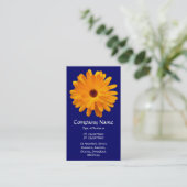 Orange Marigold - Deep Navy Blue Visitenkarte (Stehend Vorderseite)