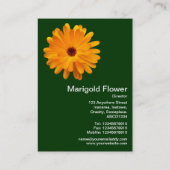 Orange Marigold - Dunkelgrün Visitenkarte (Rückseite)