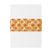 Orange marigold flowers pattern einladungsbanderole (Rückseitenbeispiel)