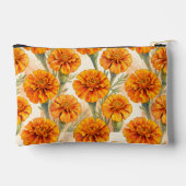 Orange marigold flowers pattern zubehörtasche (Rückseite)