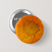 Orange Marigold Macro Button (Vorne & Hinten)